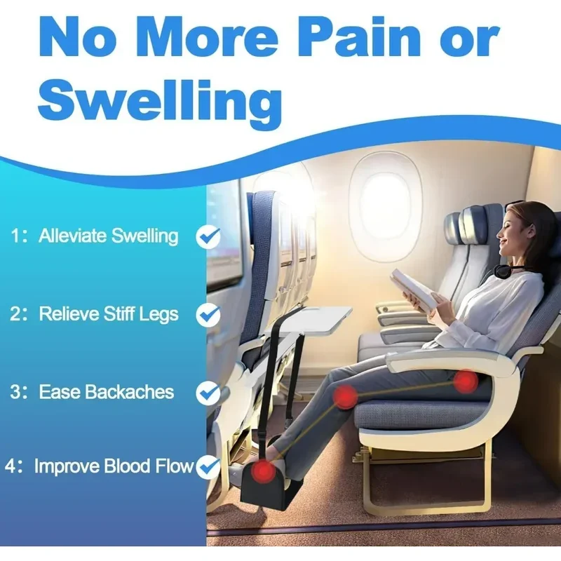 Portable Plane Foot Hammock Flight Support Hammock Foot/Leg Comfort Long Travel