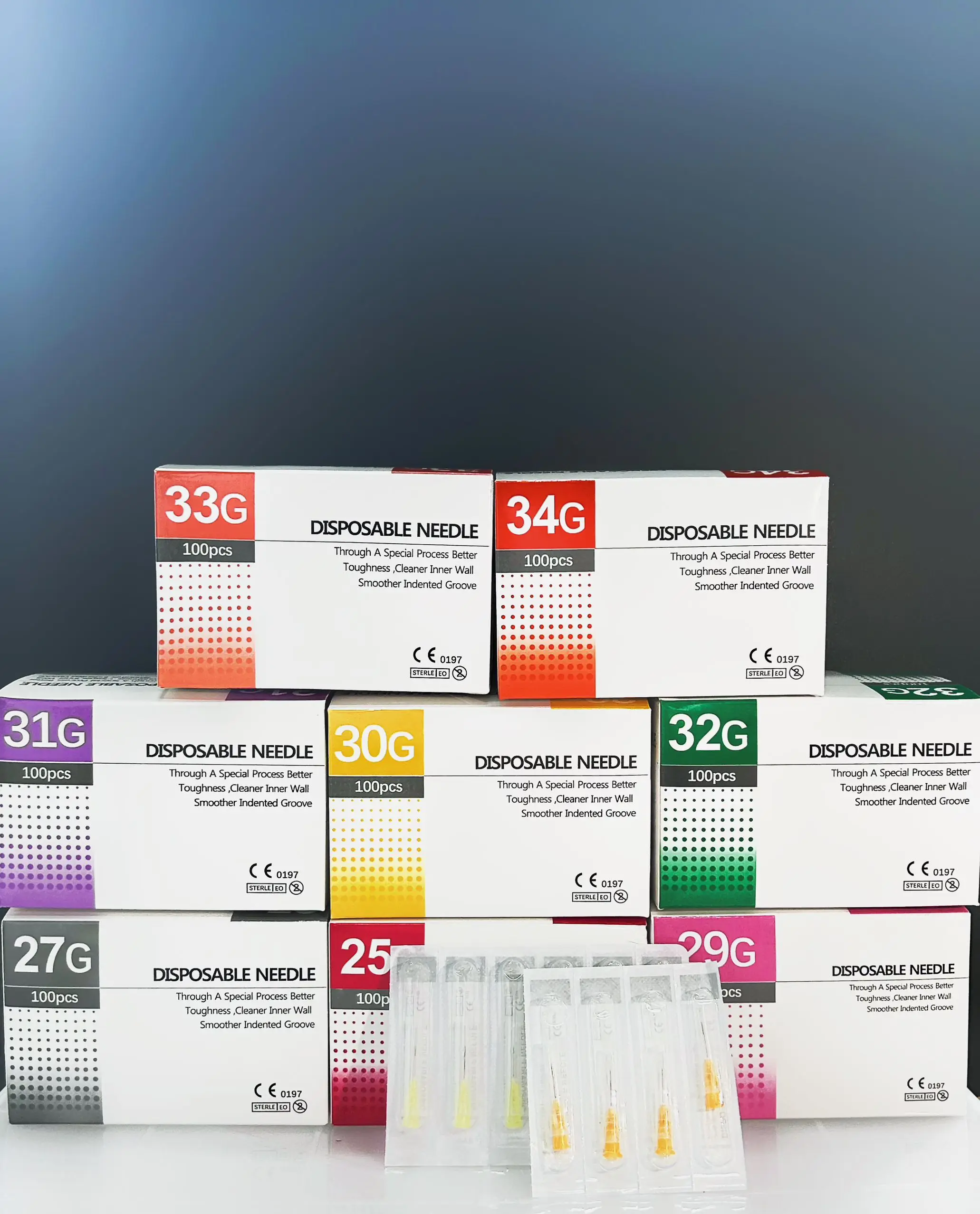 100 teile/schachtel Hypodermic Füllstoff Nadel 30G 32G 34G schmerzlose Nadel Einweg Sterilisieren Injektor meso Nadel körper piercing nadel – Detail 1