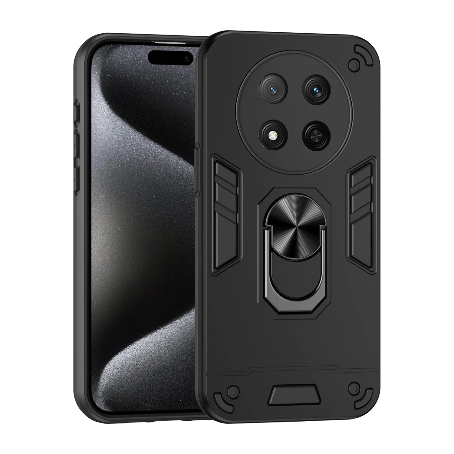 Rugged Military Armor Shockproof Protective Case with Ring Stand Holder