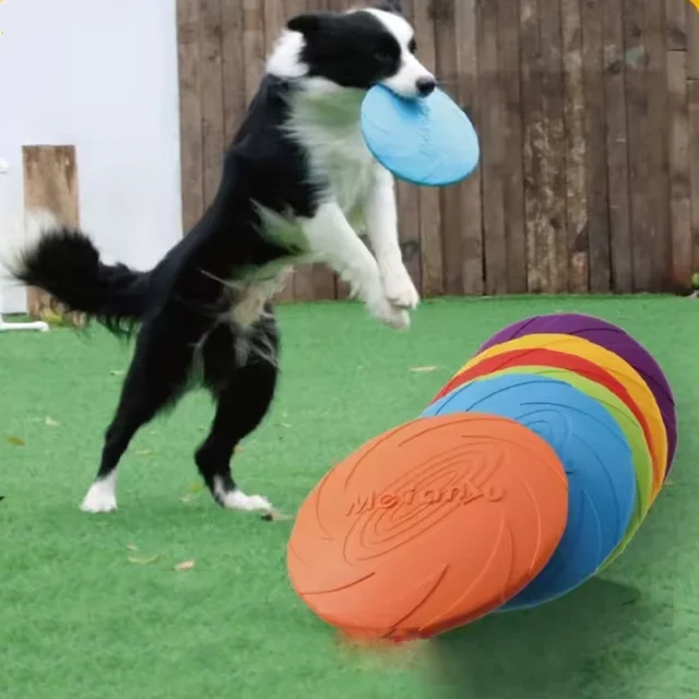 Pet Supplies  Floating Flying Saucer Dog Toy Interactive Training Soft, Tear Resistant, Bite Resistant Dog Outdoor Toys