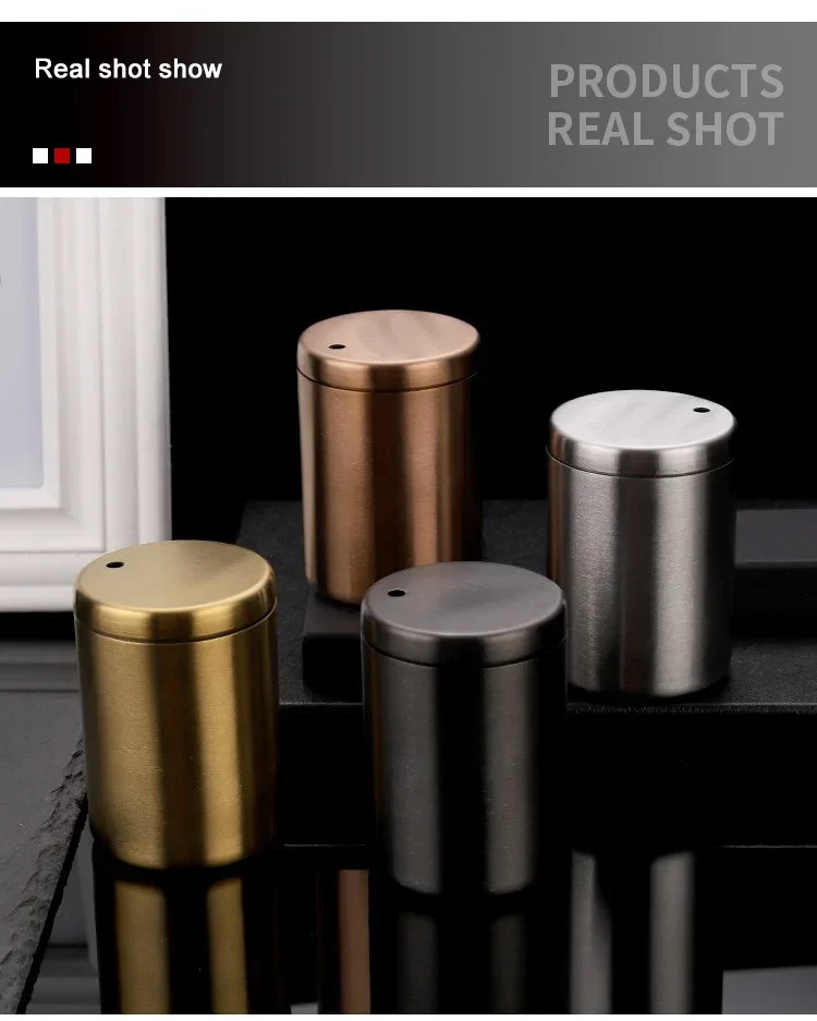 Description Picture 2 of itemStainless Steel Toothpick Container Cotton Swab Dispenser Creative Simple Portable Cotton Toothpick Container Storage Box Home