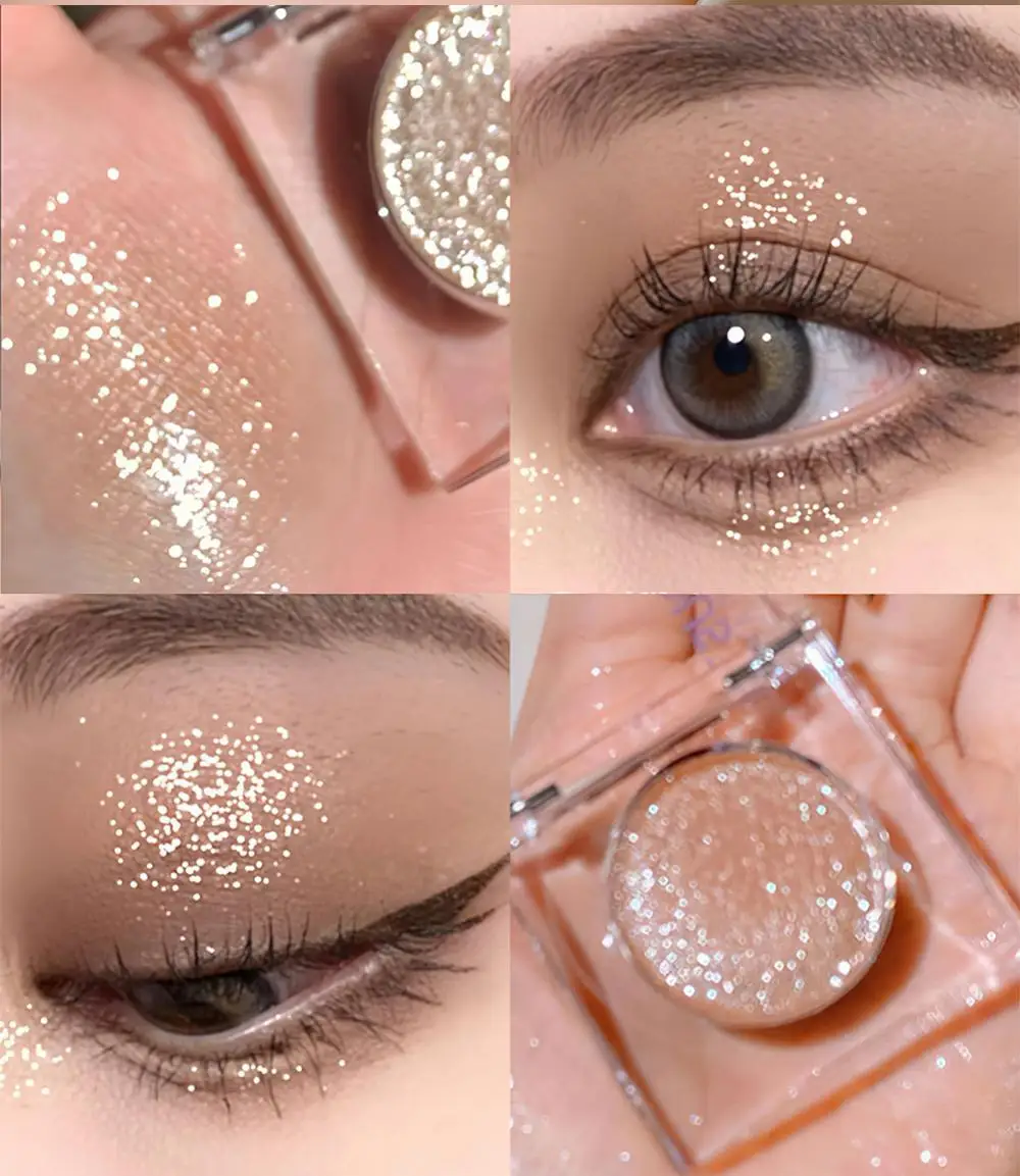 Monochrome Eye Shadow Palette Gorgeous Glitter Eyeshadow Glossy Shiny  Highlighter Shadow Shimmer Eyeshadow Eyes Makeup