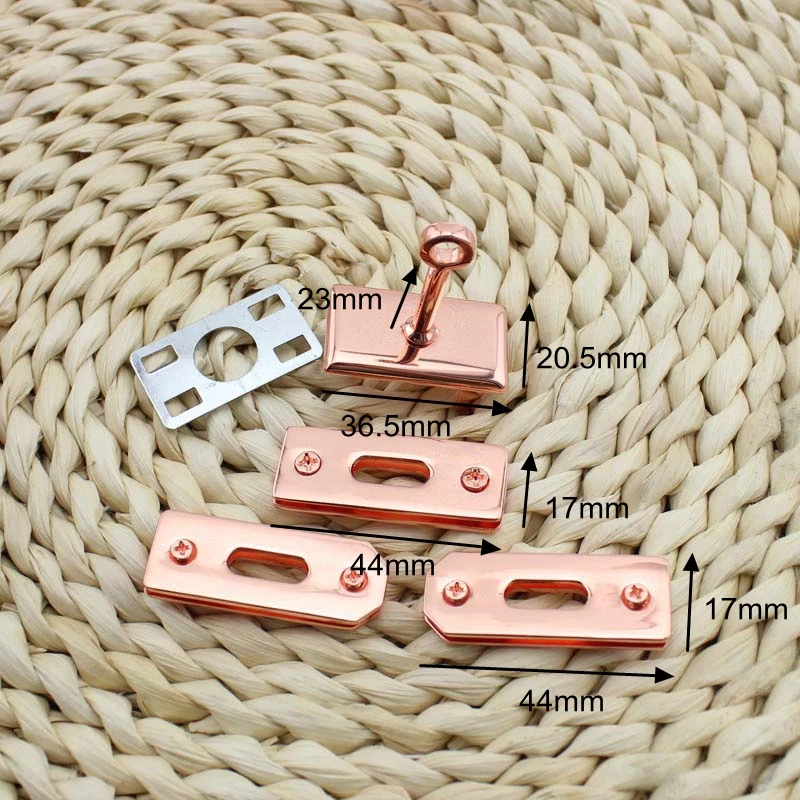10 sets of Rose gold Locks rosegold hook clasp for sewing top quality ladies tote bags handbags purse