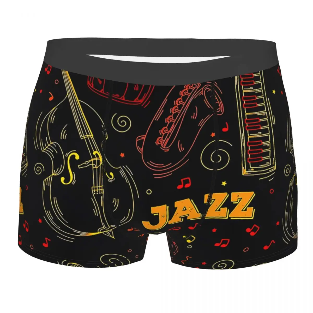 Jazz Music Men Boxer Briefs Underpants Heavy Metal 1960s Punk Rock