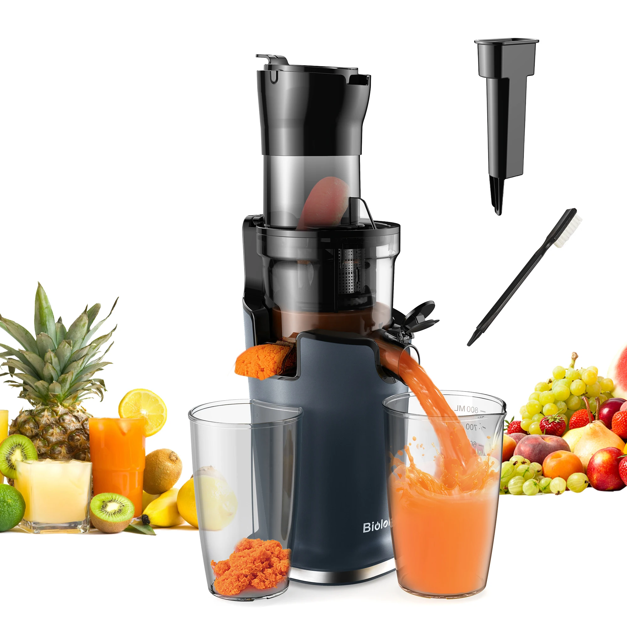 ColdPressJuicerwith78mmFeedChute200W4065RPMPowerfulMotor