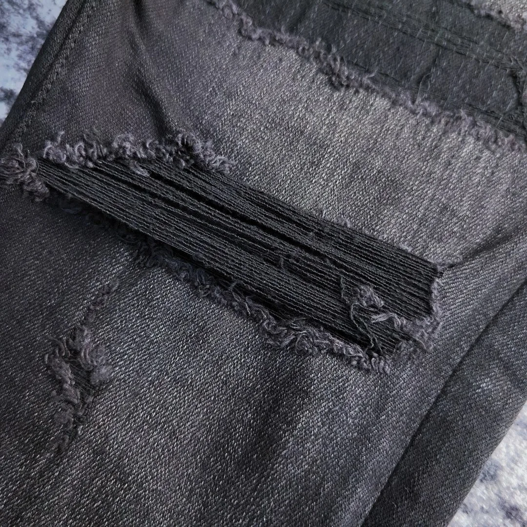 me embroidery python snake distressed jeans 5