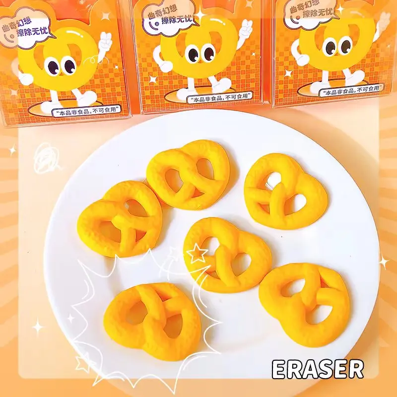 novel school items back to school equipment office supplies cookie Erasers Rubber Kawaii stationery supplies cute stuff