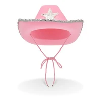 Pink Cowboy Hat for Girls Cowgirl Hat with Sequins and Star 2