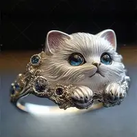 Exquisite Kitten Ring Is Unique, Simple and Elegant, and the Original Design of Ins Style Is Versatile 1