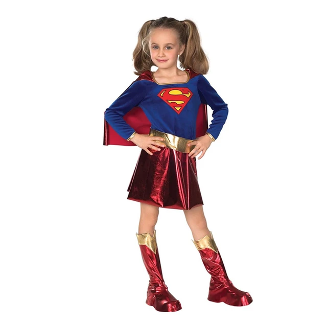 Bambini Super Girls Costume Cosplay Supergirls costumi carnevale compleanno  festa a tema Finery Dress - AliExpress
