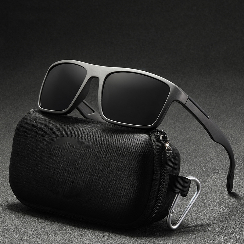 Outdoor Polarized Sunglasses Unisex Black Frame Men Women UV400 Driving Travel Sun Glasses Male Ultralight Anti-glare Goggles