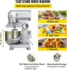 15Qt Commercial Food Mixer with Timing Function， Commercial Mixer 500W Stainless Steel Bowl Heavy Duty Electric Food Mi 3