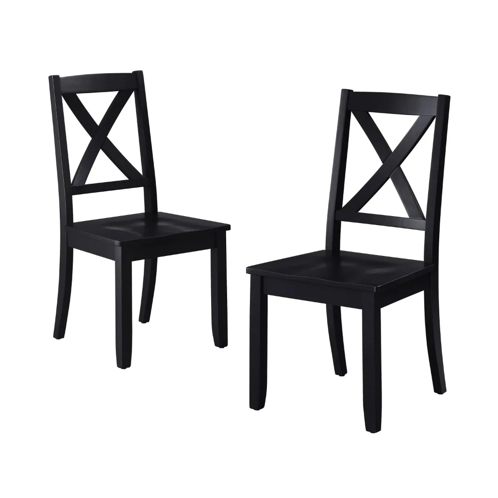 

Better Homes & Gardens Maddox Crossing Dining Chairs, Set of 2, Black 21.50 X 18.00 X 38.00 Inches