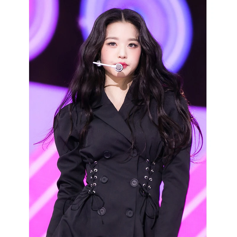 

K-pop Stage Outfit Women Black Dress Festival Clothing Dancer Outfit Jazz Dancewear Rave Clothes Concert Outfits JL4067