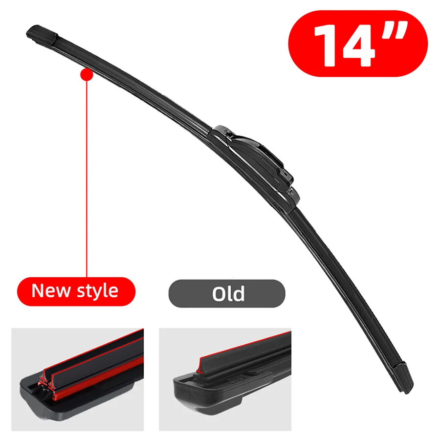 Universal Mute Car Windshield Wiper with Soft Double Rubber Strip Accessory