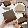 1pcs Coconut Brown Square Wood Stand Base 6.79x6.79x0.7 Wood Base with Ogee Edge Wood Display Base for Gemstone and Jewellery 3