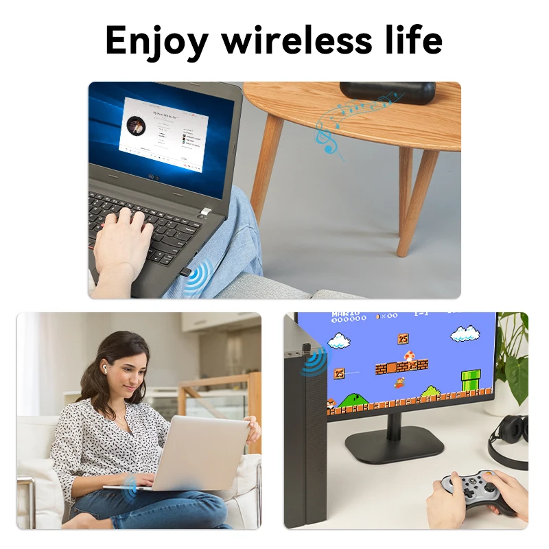 Vention USB Bluetooth Adapter Music Audio Receiver Laptop Transmitter for PC Wireless Mouse Music Dongle Apt-X Bluetooth 5.1 bluetooth adapter bluetooth audio receiver bluetooth transceiver adapter audio adapter