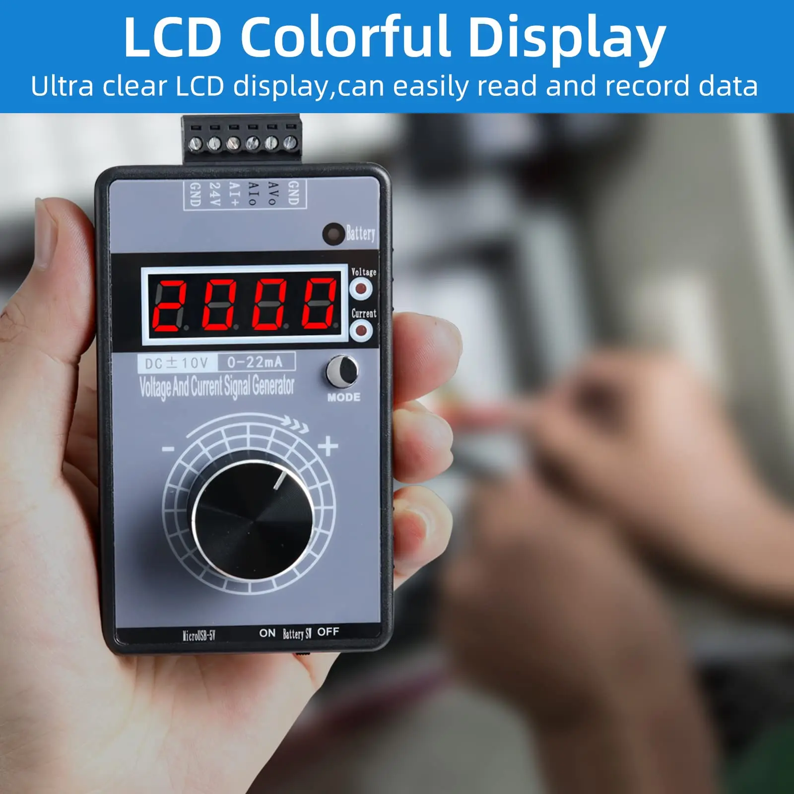 LCD ÷̰ ִ ̴    ߻,   Ƴα ߻, 0-22mA, 4-20mA DC 0-10V ȣ ߻