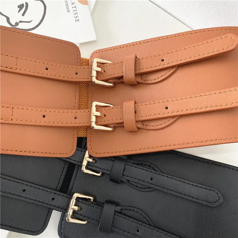 Women Wide Waist Fashion Belt for Skirt Suit Coat