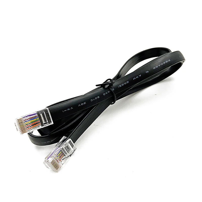 RJ50 Extension Cable Pure Copper 10Core  flat Cable Control Cable RJ48 Gold Plated 10P10C Modular Plug Connection Cable cat5e 10p10c rj45 rj48 rj50 ftp gold plated copper shell ethernet connector cable connector modular plug network crystal head