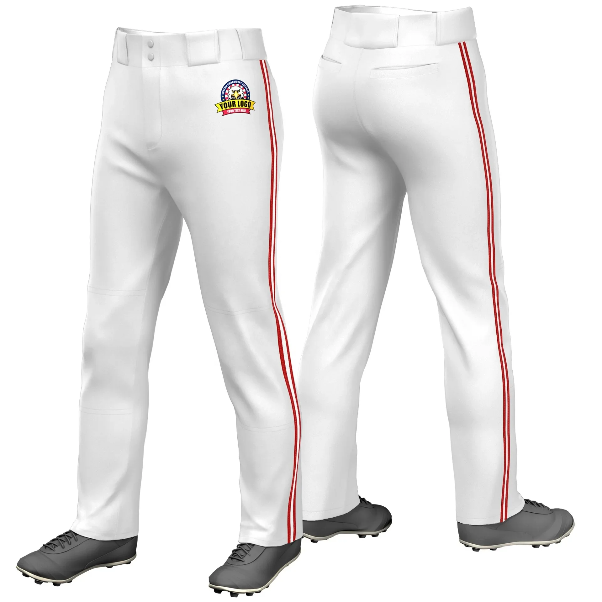 High Quality Personalized Baseball Pants with Team Emblem Large Size Softball Pants Polyester Fiber Sports Wear from China