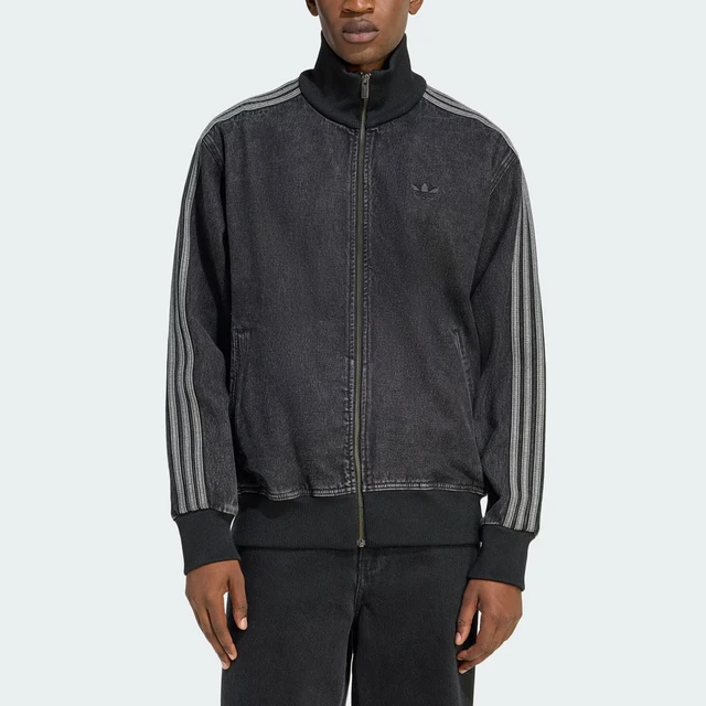 Veste en jean rétro à col montant pour homme Adidas Trefoil authentique KD1516 1
