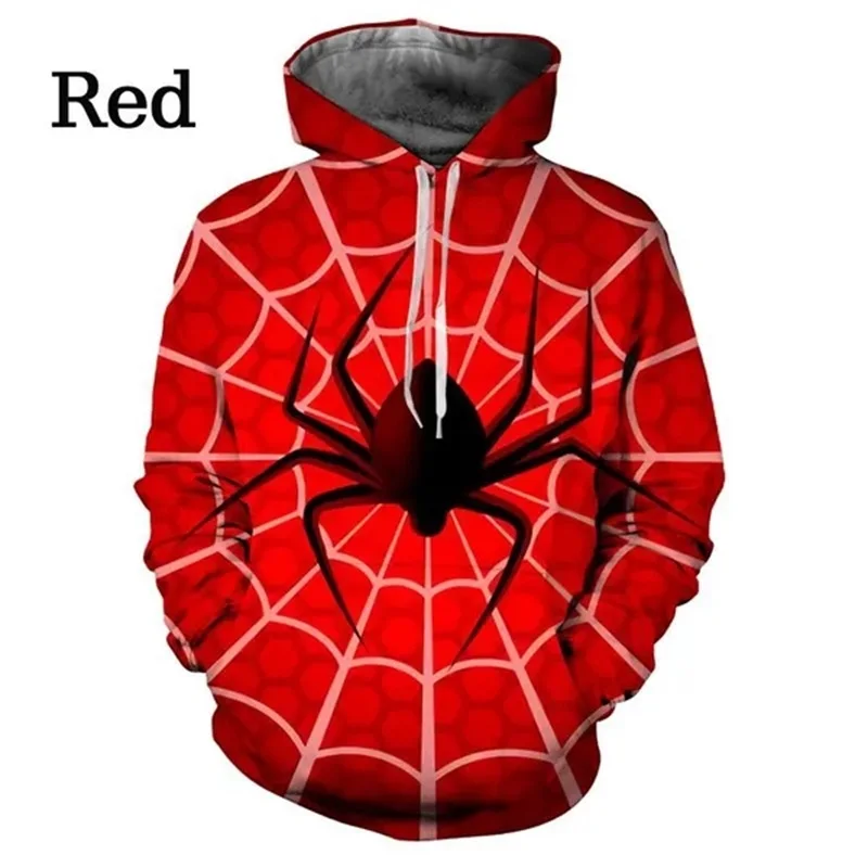 thumbnail image 1 of Sudadera con capucha con estampado 3D de araña para hombre, ropa de calle de hip hop personalizada, sudaderas con capucha para primavera y otoño para hombre, 1 of 5