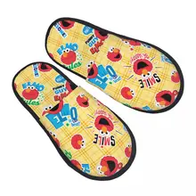  Sesame Street Cookie Monster Comfy Scuff With Memory Foam Slippers Women Happy Elmo Hotel House Shoes 