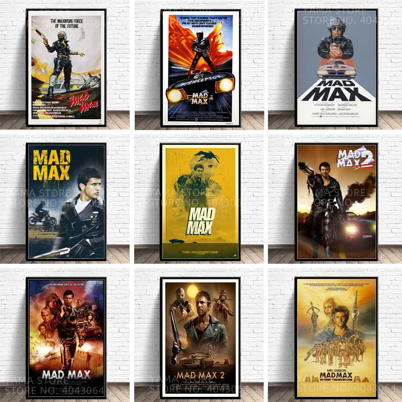 Mad Max Poster Classic Movie Series Print Art Canvas Poster For