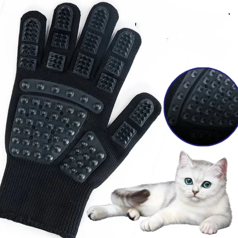 Pet Grooming Gloves, Pet Hair Remover Gloves, Pet Protective Gloves, 1PC for Cat & Dog