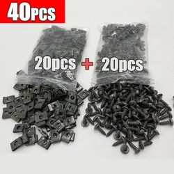 Durable Anti-Rust Car Fastener & Screw Set for Fender and Bumper Protection (40pcs set)