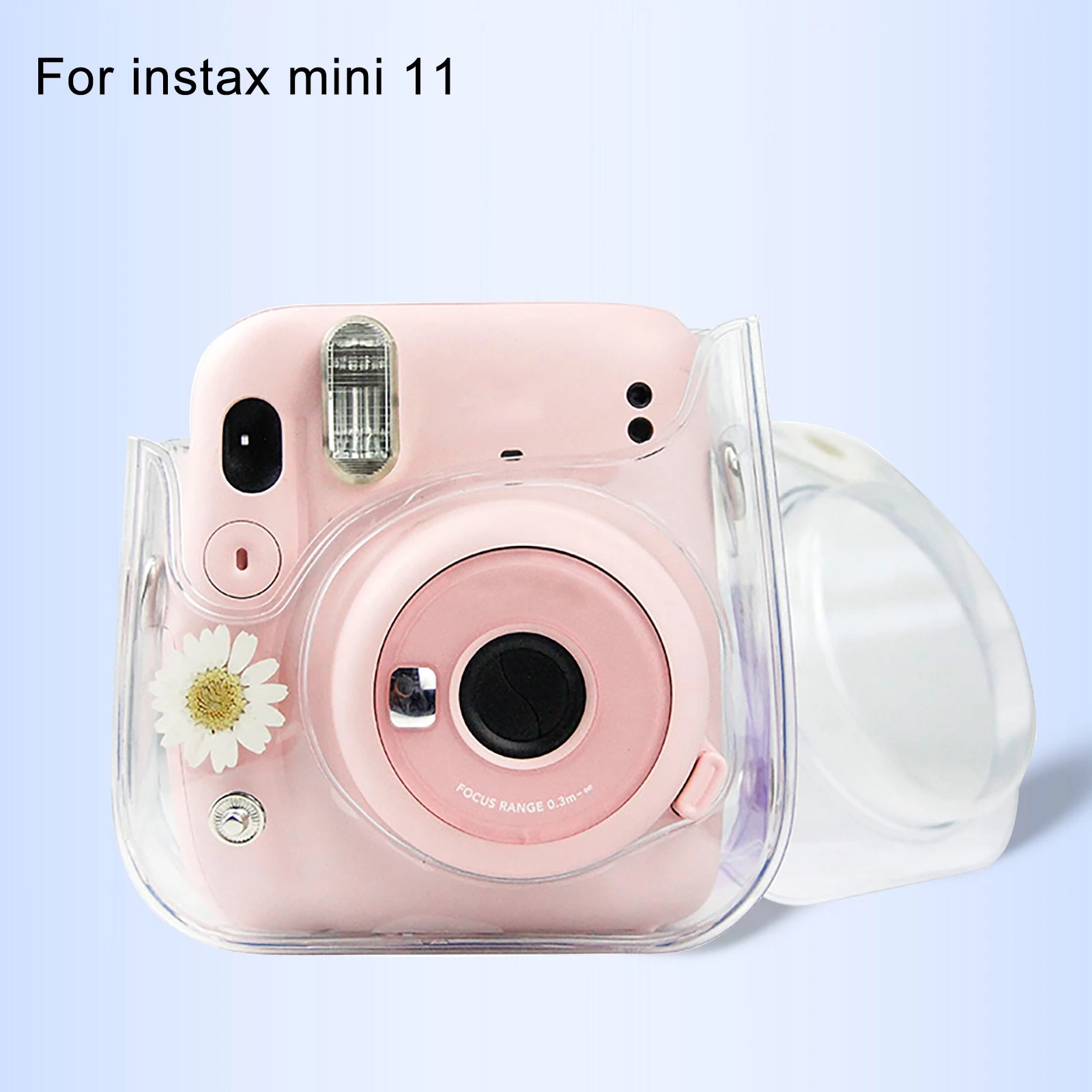 mogelijkheid merk op Chemicus Transparent Instant Camera Case For Instax Mini 11 Daisy Flower Pattern  Protective Shoulder Bag Anti-lost Travel Portable Pouch - Camera Bags &  Cases - AliExpress