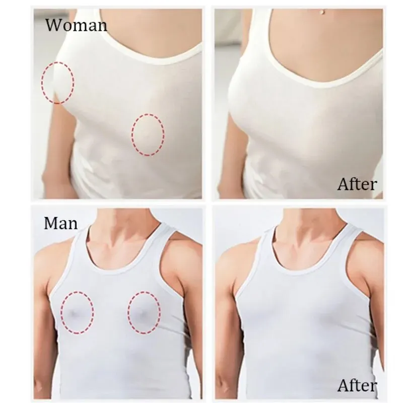 100Pcs Nipple Sticker Disposable Invisible Chest Sticker Non-woven Bra Breast Patch Bra-less Pasties Pad Nipple Cover Stickers 2