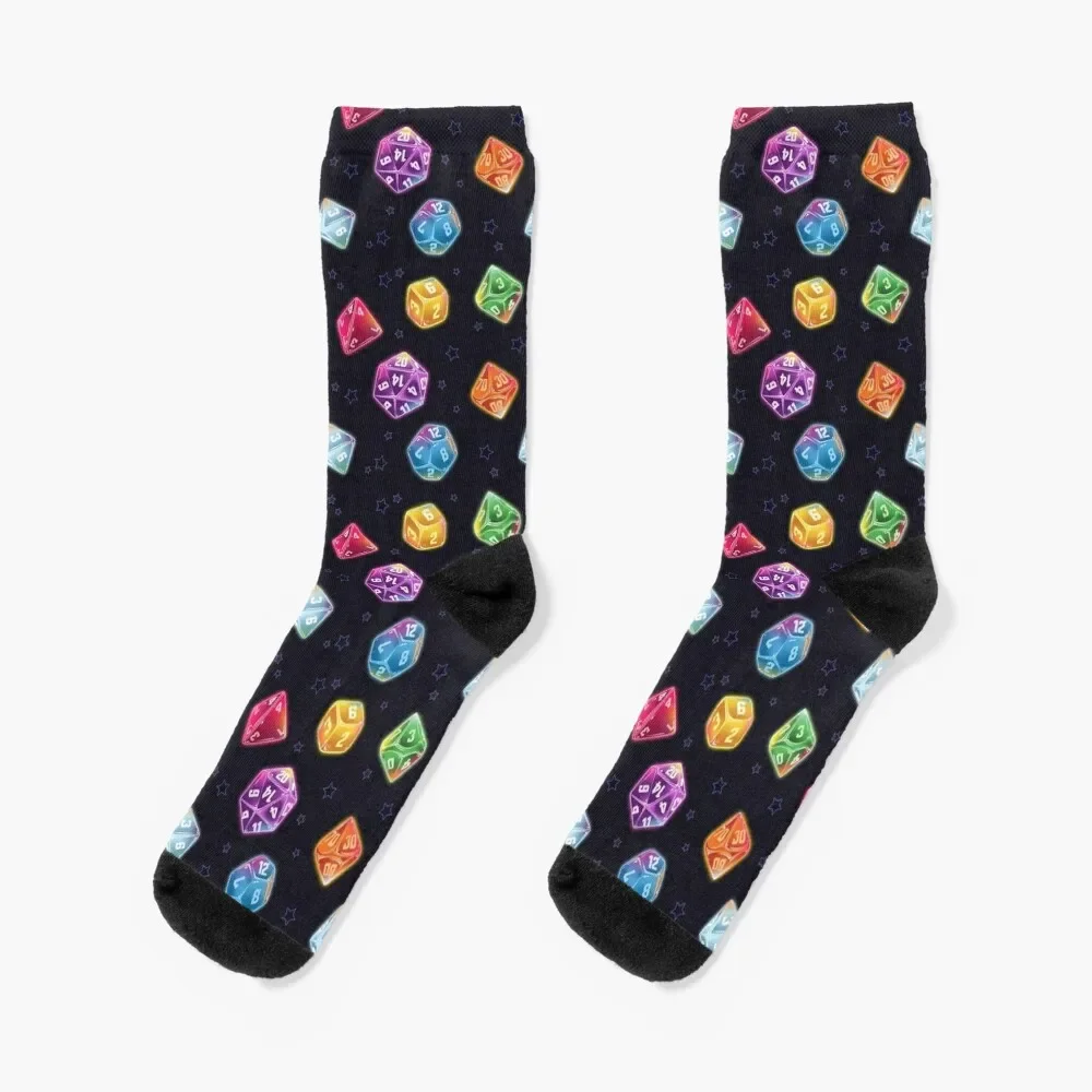 

Magic User Dice Socks floral Non-slip Men Socks Women's