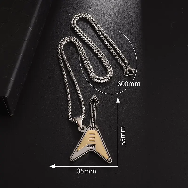 Rock Electric Guitar Pendant Necklace