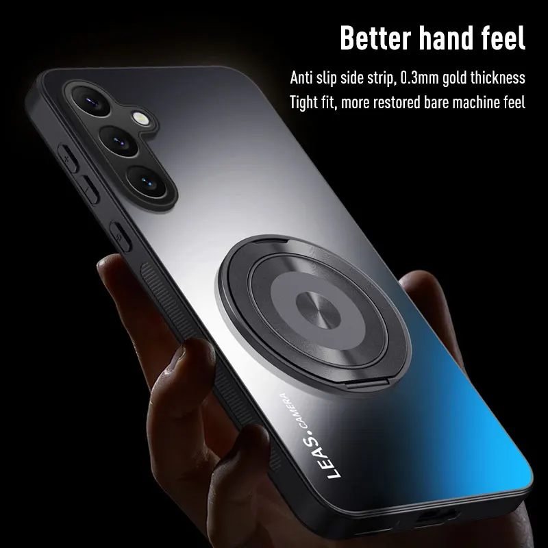 Magnetic Ring Stand Protective Phone Case with Enhanced Grip