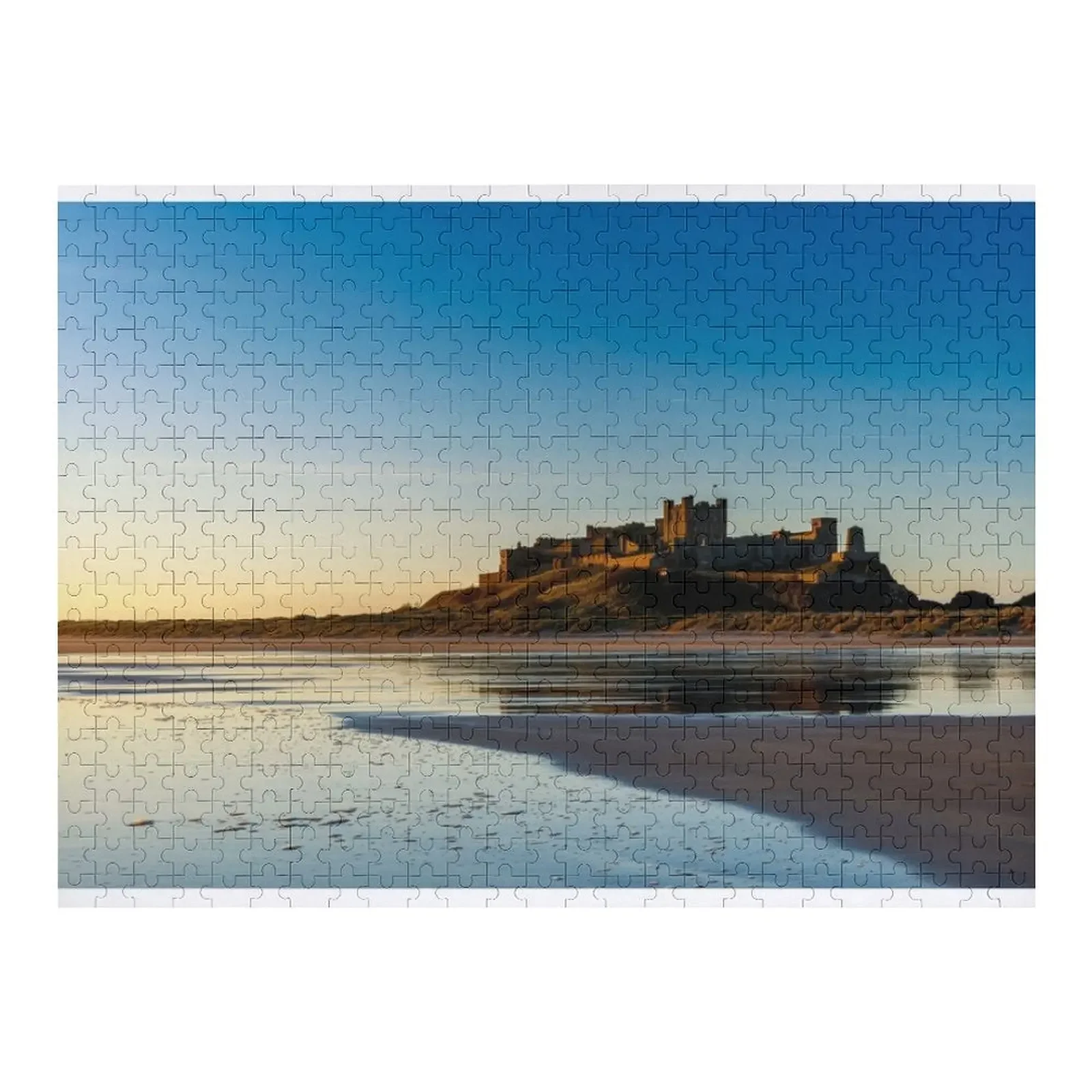 Sunrise over Bamburgh Castle Jigsaw Puzzle Custom Child Adult Wooden Puzzle