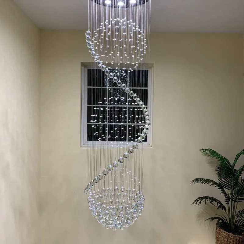 Modern Spectacular Spiral Spherical Raindrop Chandelier 3
