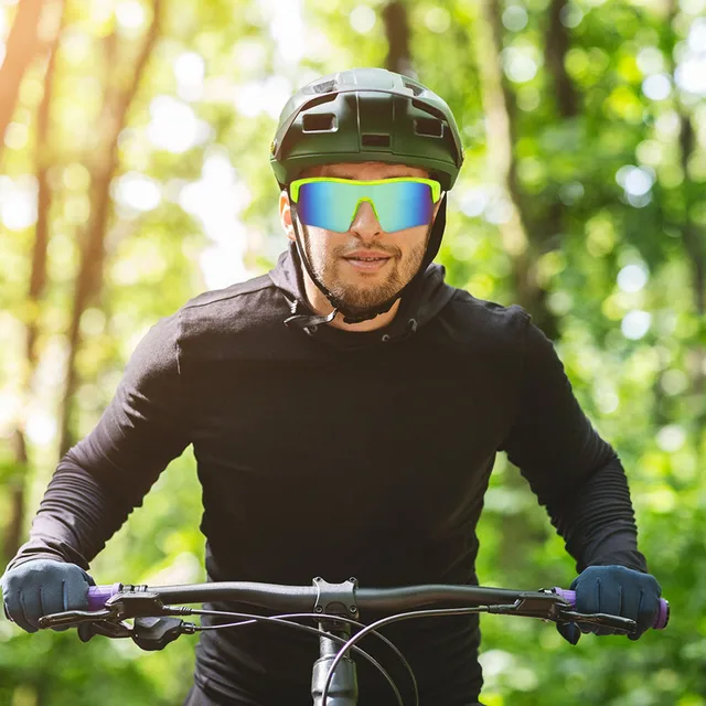Portable Photochromic Sports Glasses Men's And Women's Bike