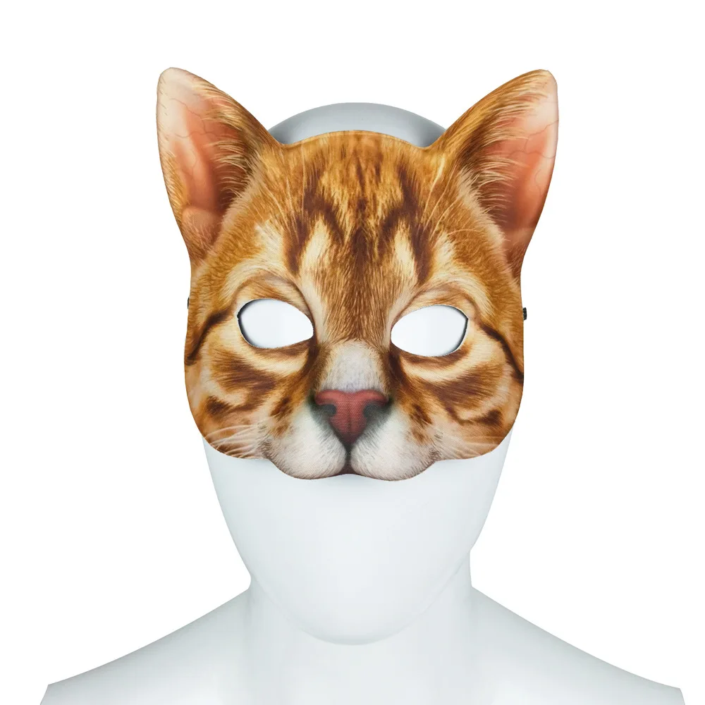 Halloween Mask Party Masks Face Mask 3D Face Masks Unisex Cat Mask for Party