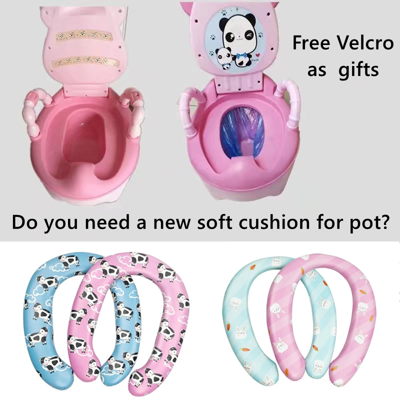 Baby Potty Step Ladder Mat Soft Pot Cushion Infant Cute Cartoon Toilet Seat Pads For Boys Girls Children New Comfortable PVC Pad 2