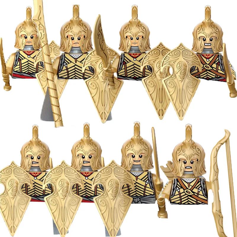 Military Building Blocks Solider Figures Movie Science Fiction Series Weapons Shield Knight Toys Gifts Medieval Mini Bricks MOC 5