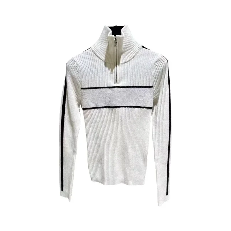 

23 Winter New Golf Wear Women's Tennis Jersey Wear Ins Internet Celebrity Korean Sports Turtleneck Knit Sweater