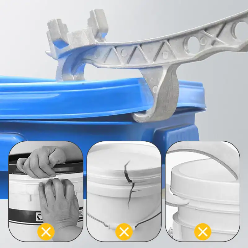 

Aluminum Gallon Bucket Opener Pail Paint Barrel Lid Can Openers Honey Beer Bucket Opening Tool Home Hand Opener Removal Tools