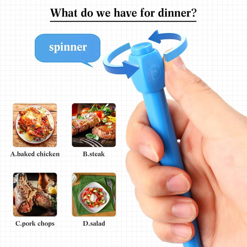 ABCD 회전 응답 펜, 노벨티 감압 펜, 선택 응답 펜, 비즈니스 사무실 학생 교사용 선물, 1 개