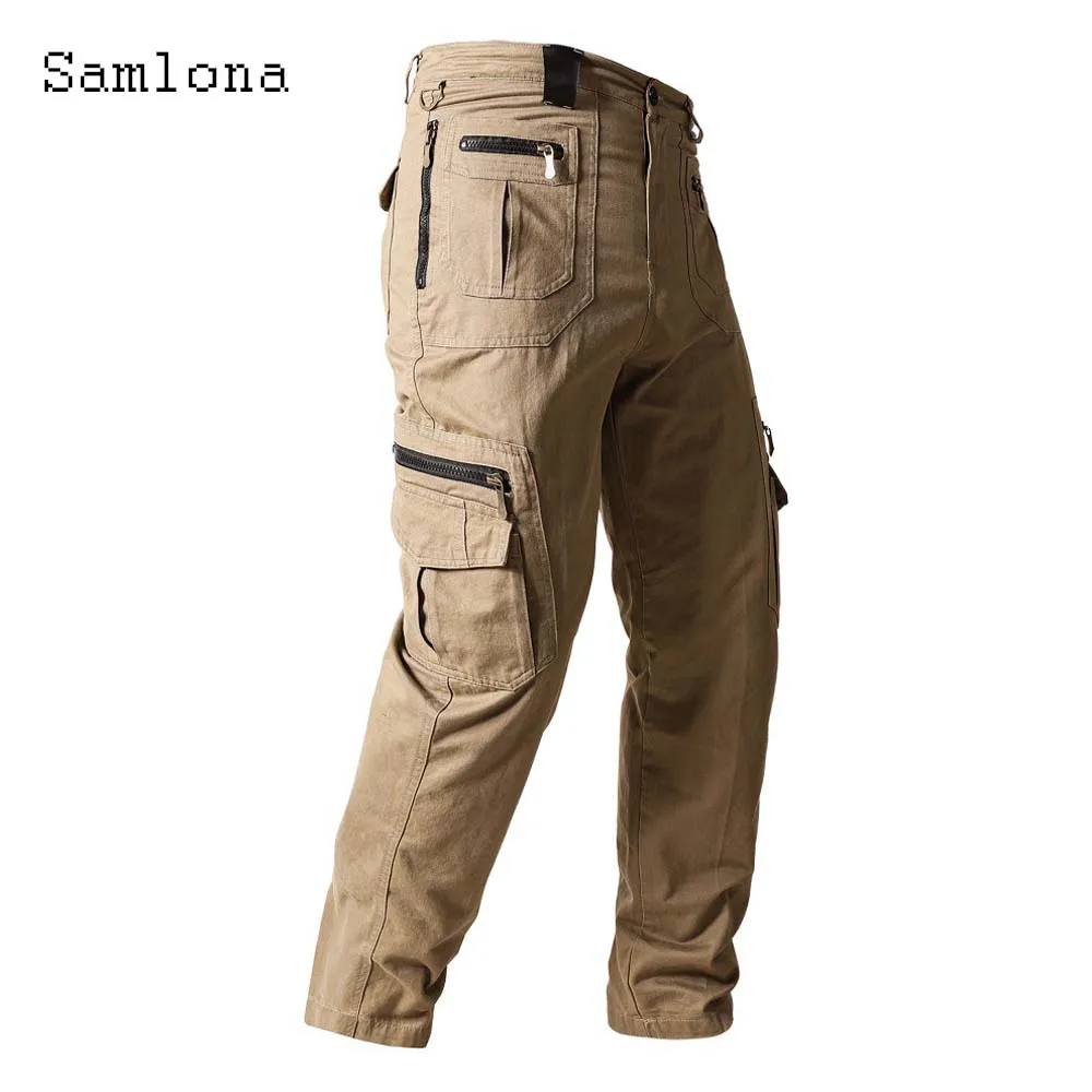 Pantaloni Casual Da Uomo Taglie Forti 2023 Pantaloni Da Moto E Bici Stile Safari Tasche Con Cerniera Maschili Pantaloni Nuovi Pantaloni Cargo Da Ester