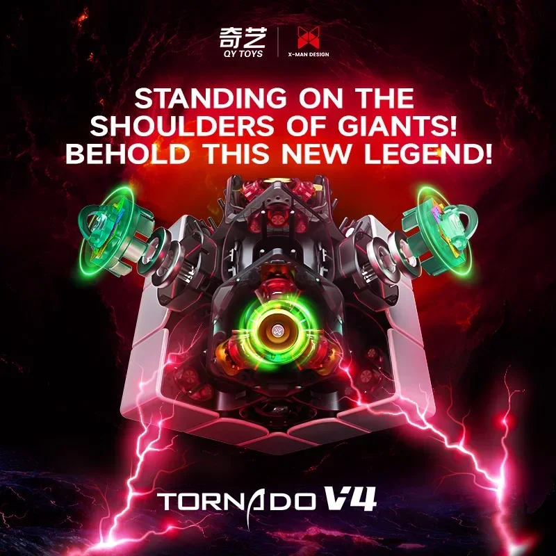 [Picube] QiYi XMD Tornado V4 3x3 Flagship Magnetic Magic Speed Cube V4M Pioneer Version Puzzle Toys Kids Toys Fidget Toy 2