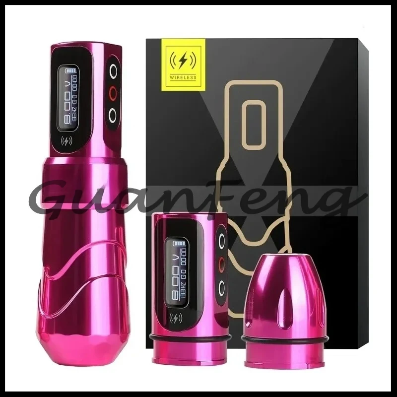 プロ仕様ワイヤレスアイロンタトゥーマシンペン、デジタルLED