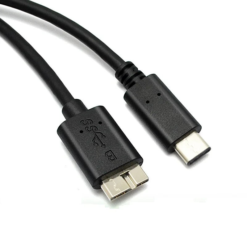 Computer Cellphone Accessories Data Cable Fast Charging Cable USB3.0 USB- C to Micro 10pin Cable For Hard Disk Drive