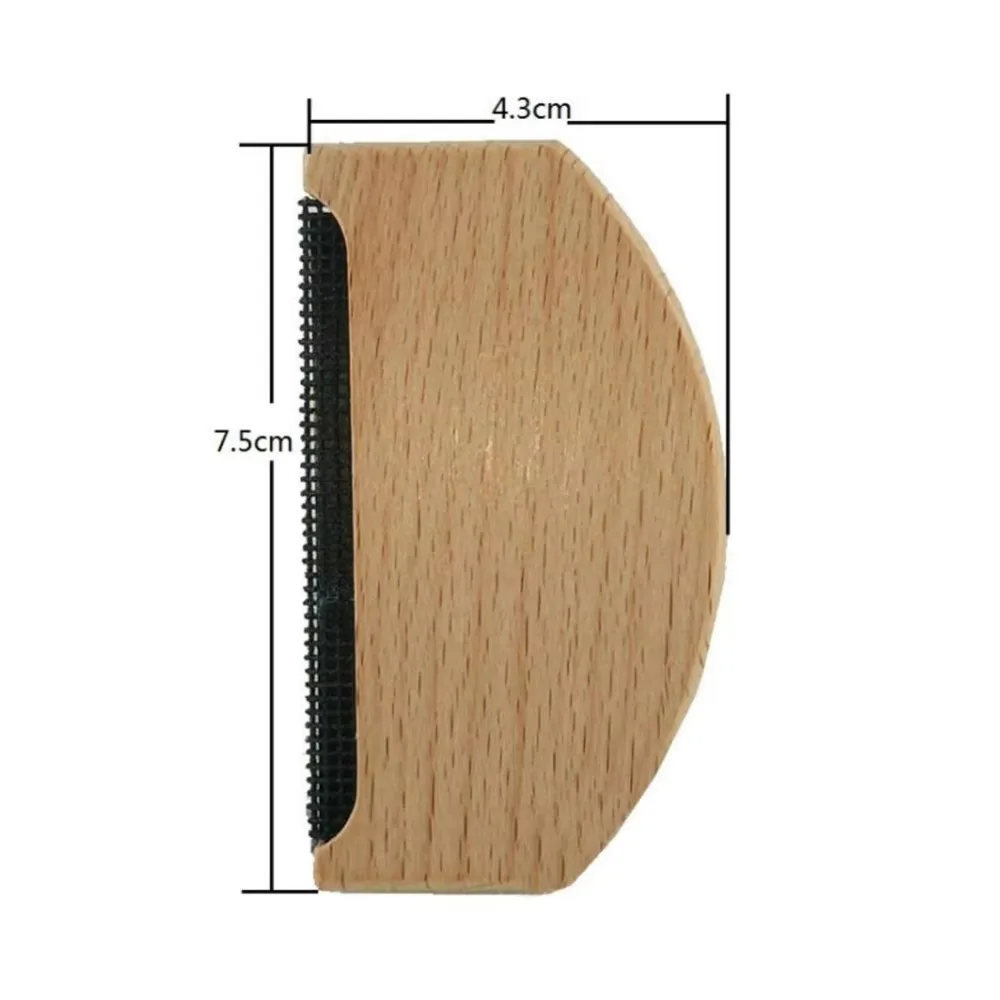 Lint Fur Remover Wooden Epilator Cashmere Sweater Clothes Fluff Fabric Shaver Pilling to Pompom Cleaning Comb Brush 2 Packs